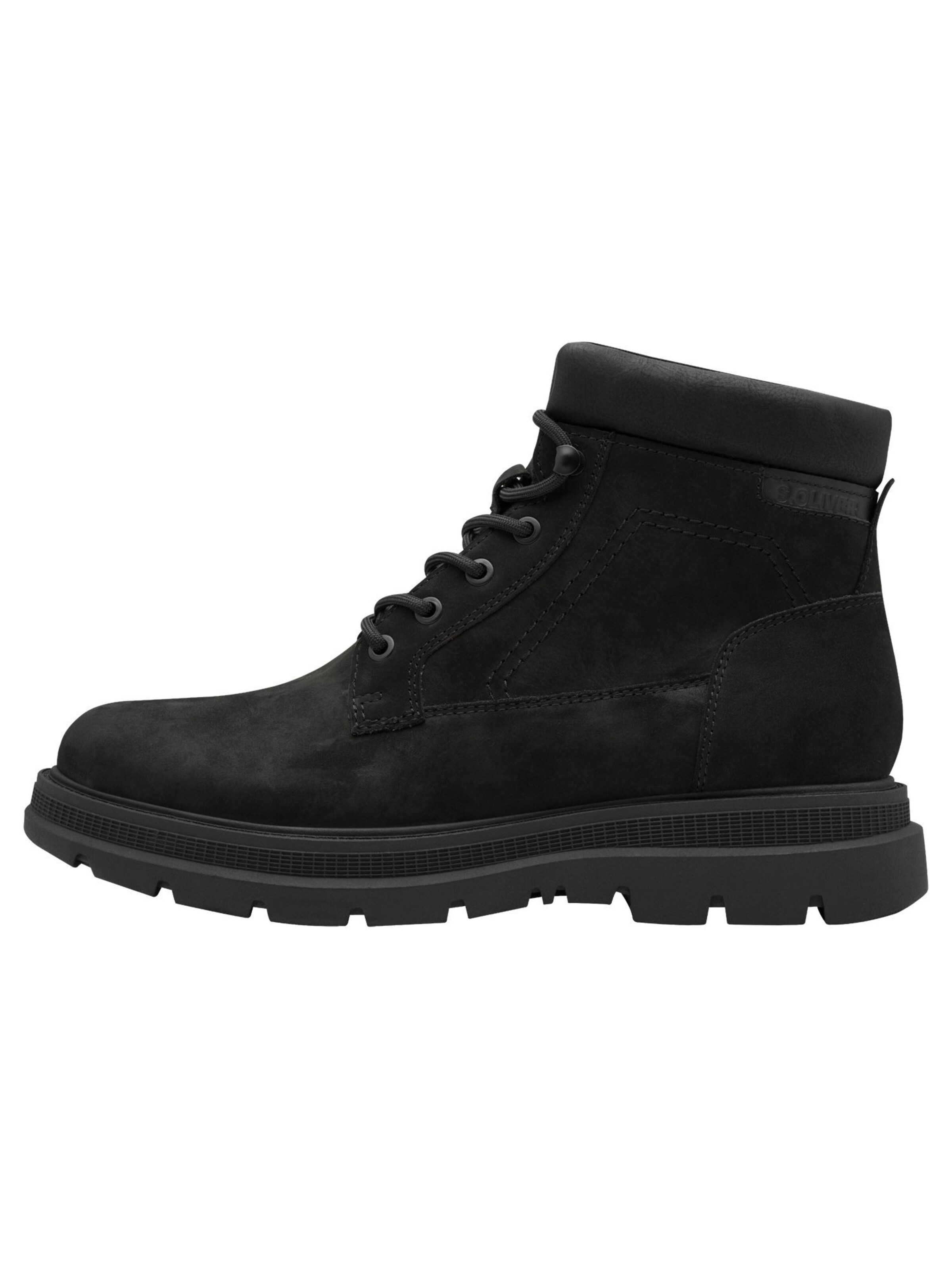 s.Oliver - Botas com atacadores em preto
