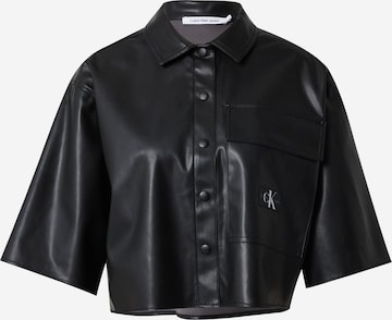 Calvin Klein Jeans Blouse in Zwart: voorkant