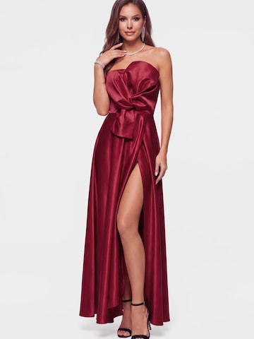 Ombre Abendkleid‌‌‌‌‌ in Rot: Vorderseite