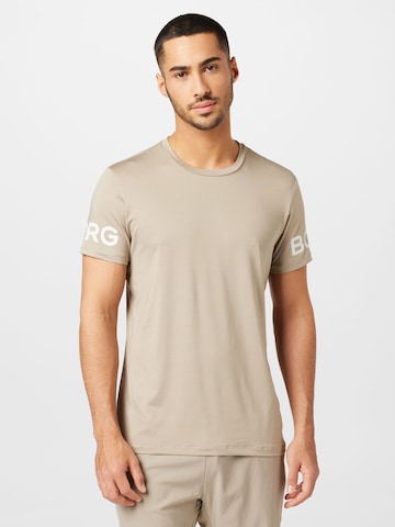 BJÖRN BORG Performance Shirt in Green: front