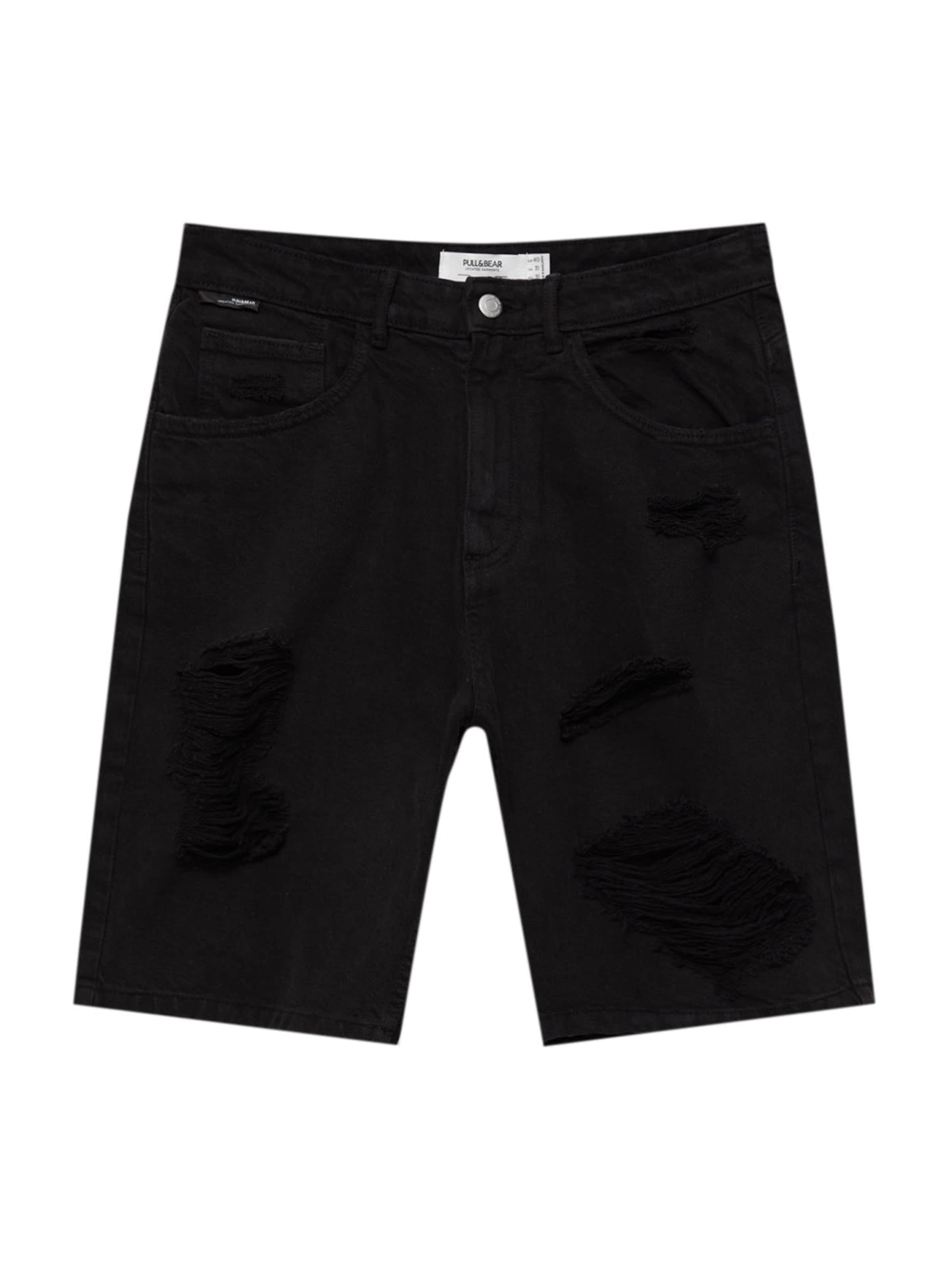 Pull&Bear Regularen Kavbojke | črna barva: sprednja stran