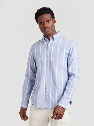 GANT Regular Fit Hemd (GOTS) in Blau: Vorderseite