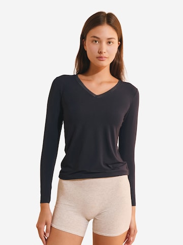 Maglietta intima 'Warme Up' di ETAM in nero: frontale