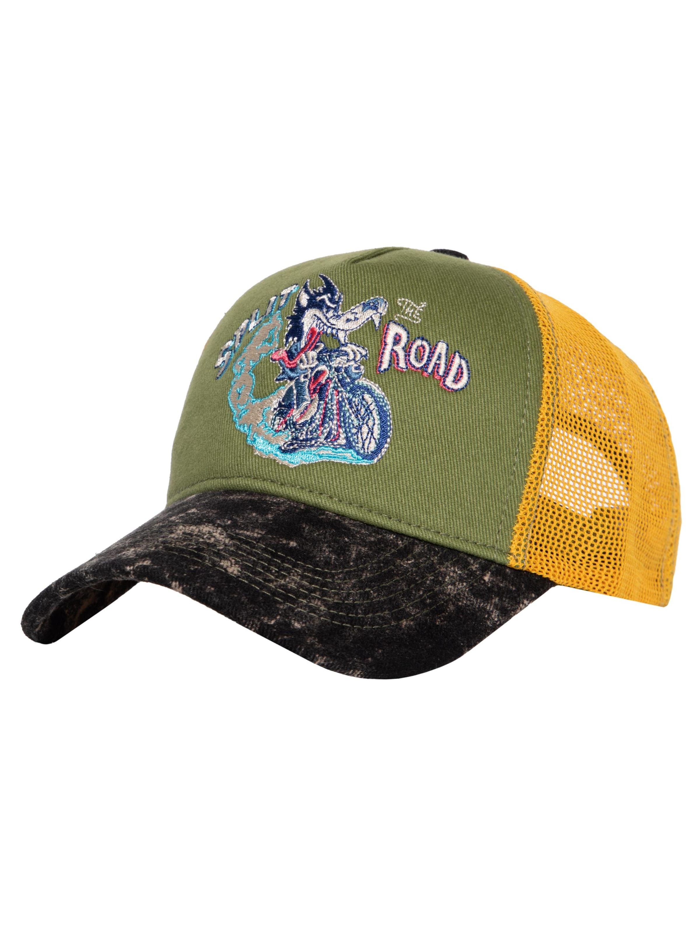 King Kerosin Cap 'Split the Road' in Green: front