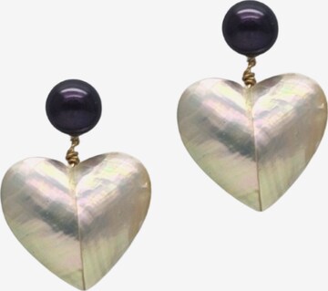 Boucles d'oreilles 'Judith' LA MAISON GISEL B. en bleu : devant