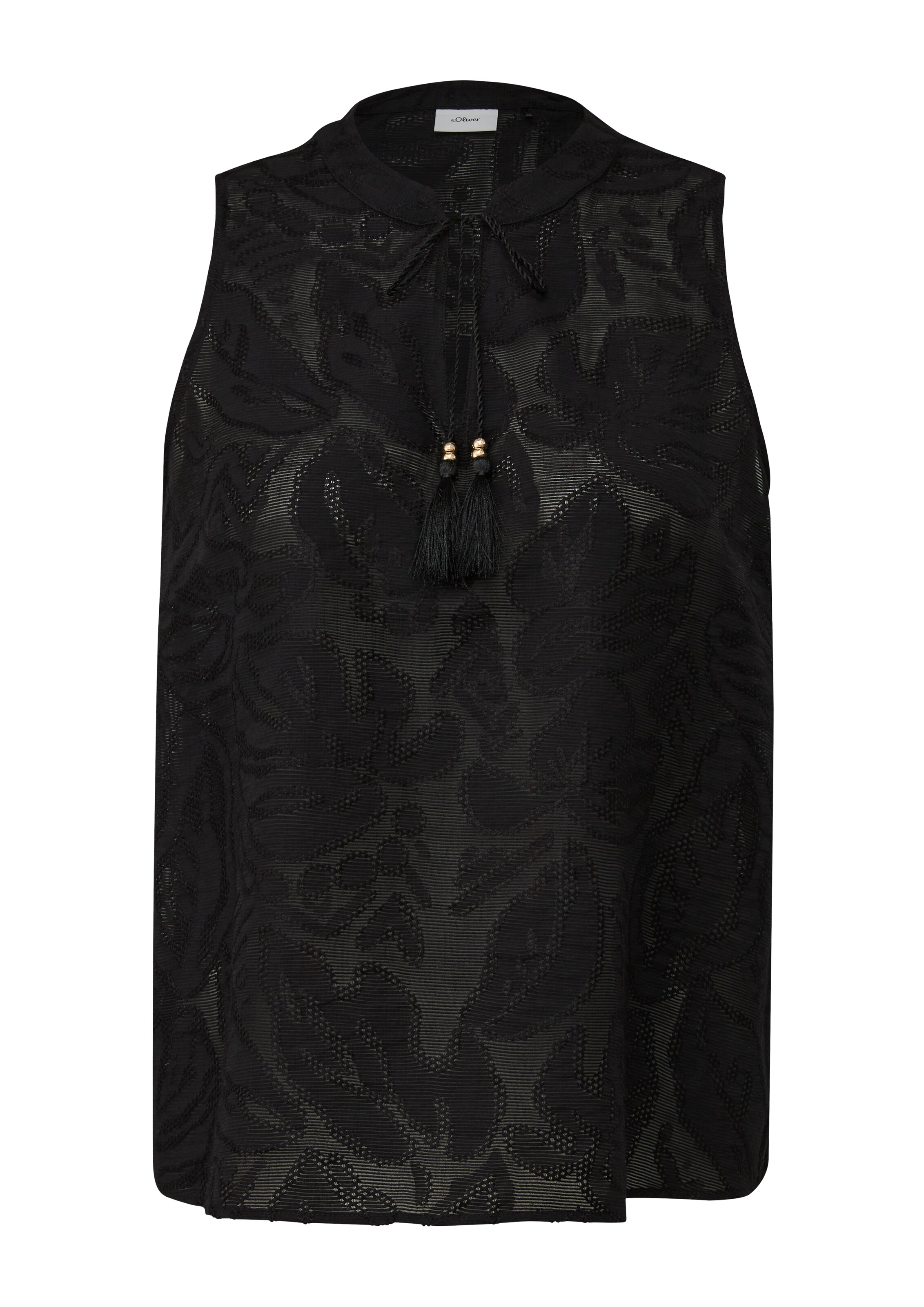 s.Oliver BLACK LABEL Bluse in Schwarz: Vorderseite