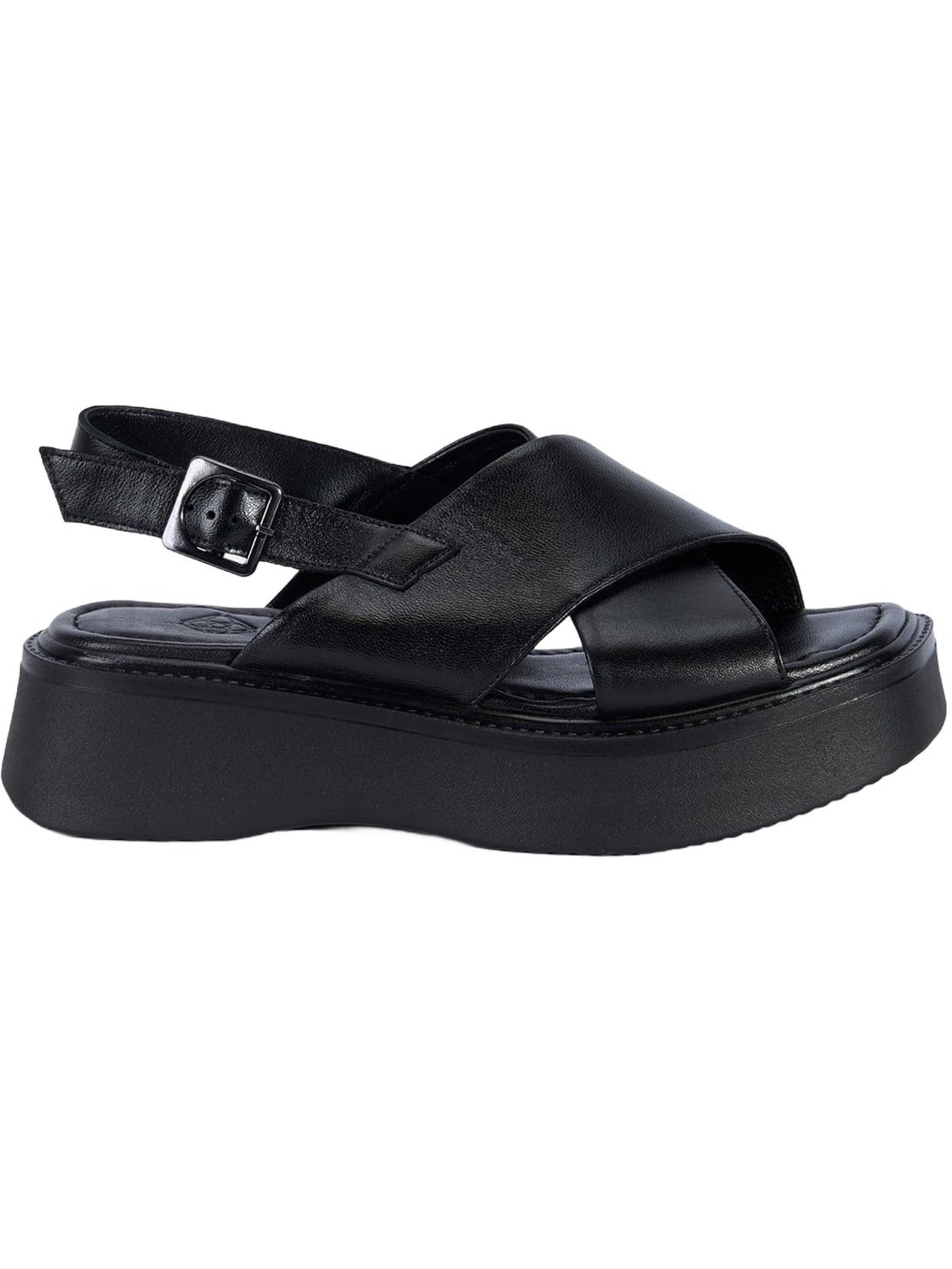 Desa Riemensandale 'Keilsandalen'‌‌‌ in Schwarz