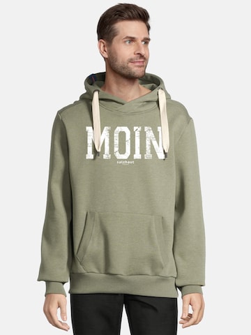 Sweat-shirt 'Heff - Moin' salzhaut en vert : devant