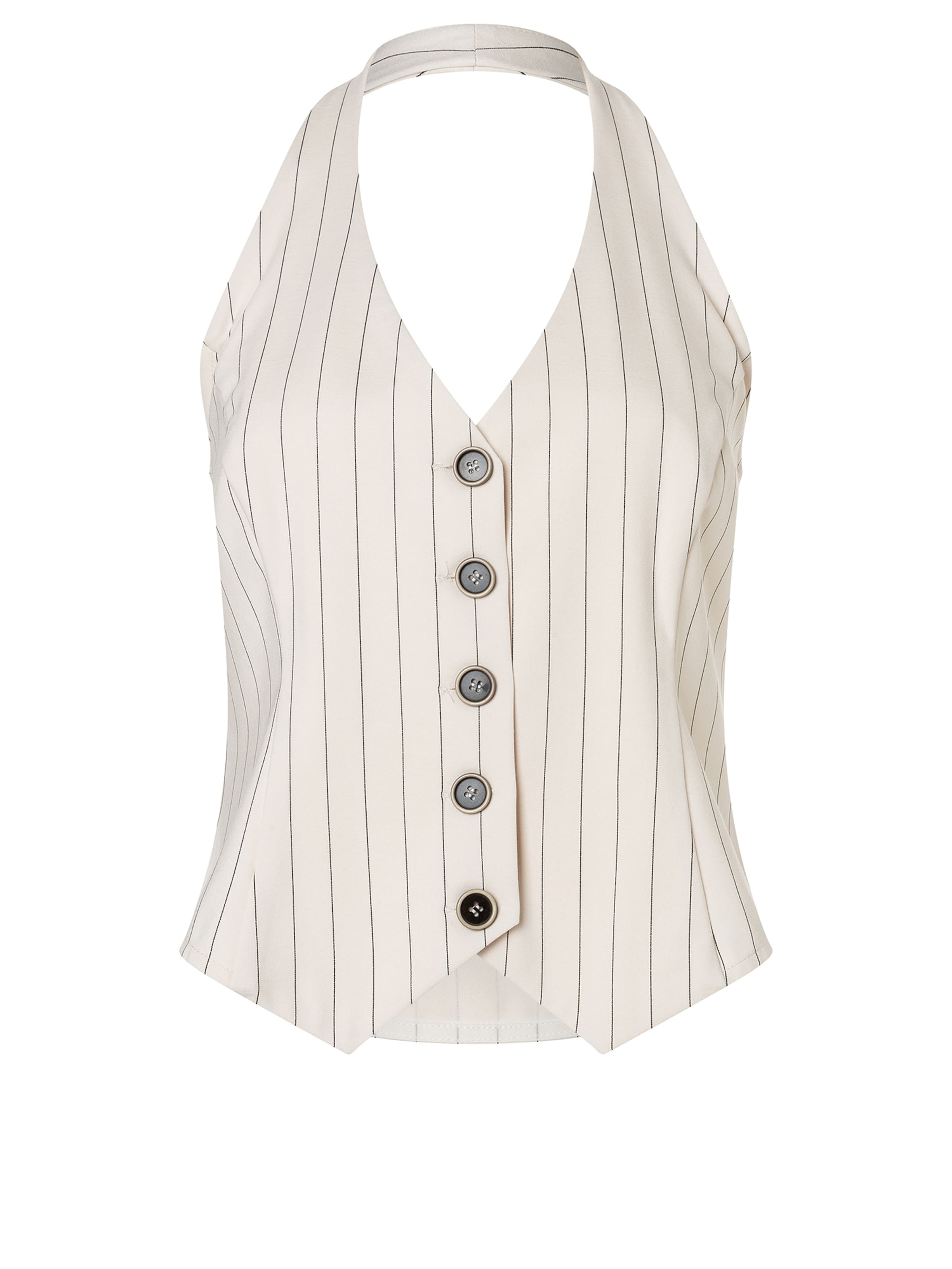 Ana Alcazar Weste 'Zassa' in schwarz / wollweiß, Produktansicht