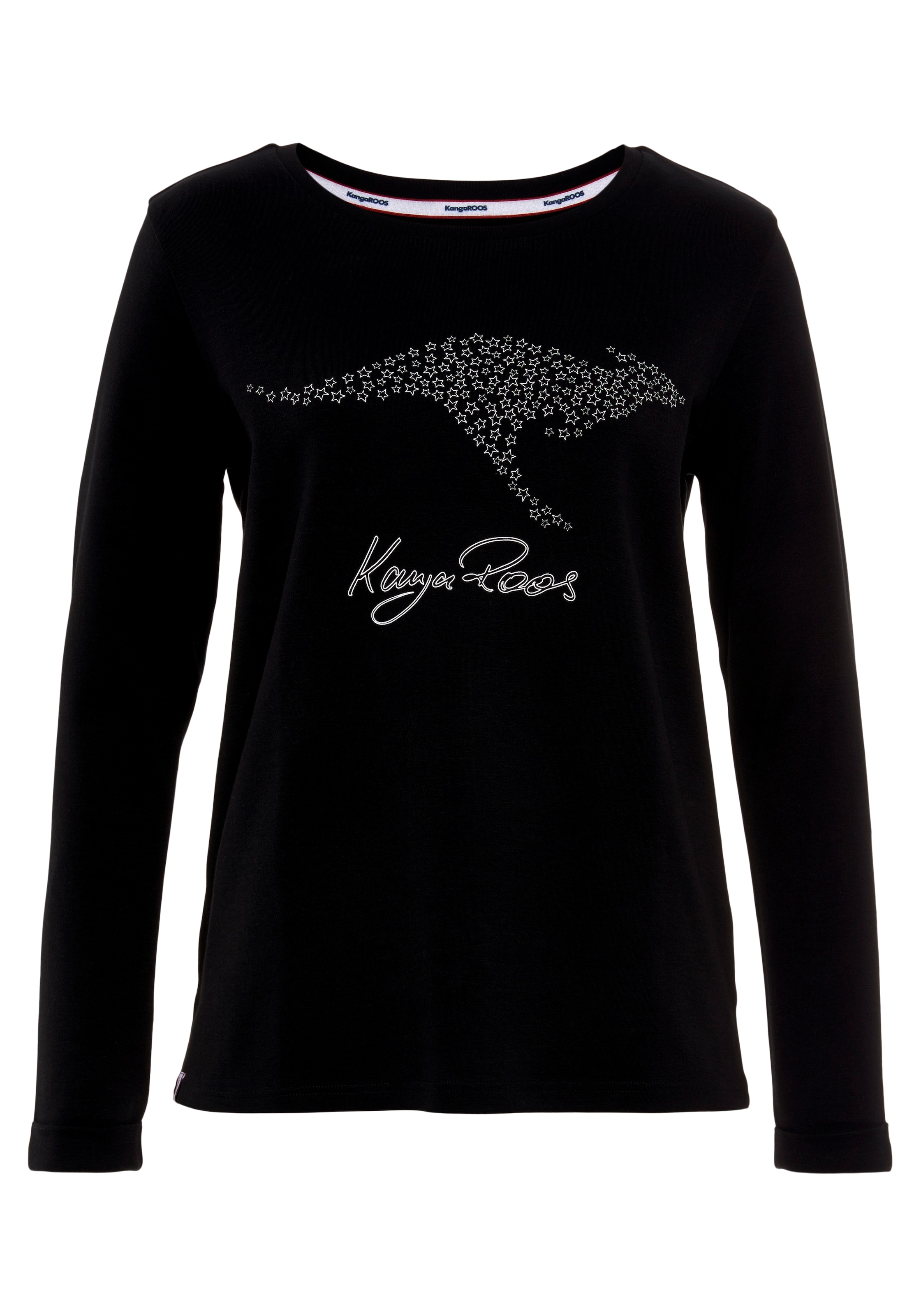 KangaROOS Sweatshirt in Black: front