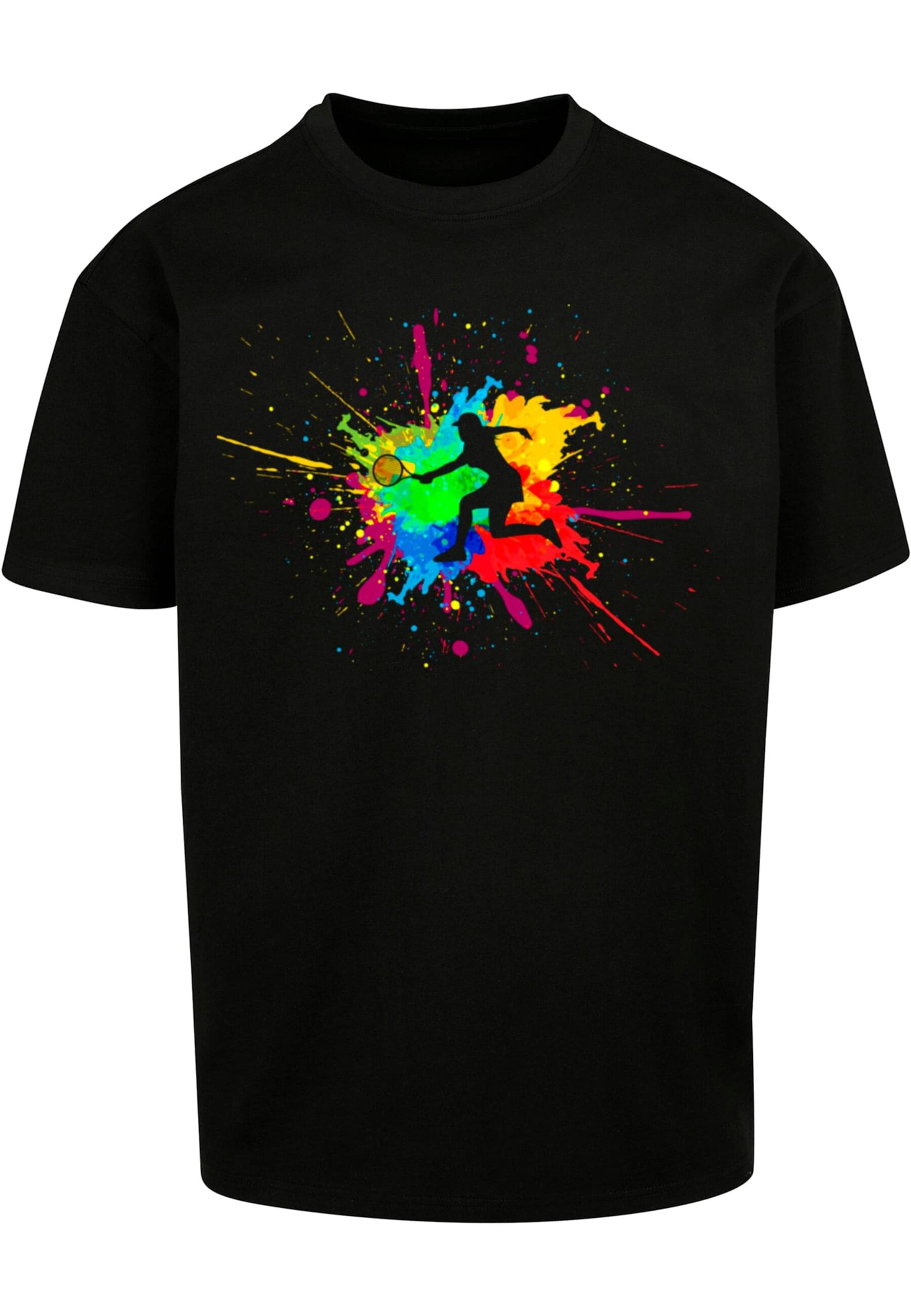 Merchcode Shirt 'Color Splash Player' in Black: front