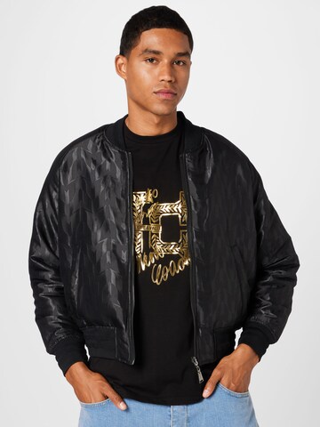 SikSilk - Chaqueta de entretiempo en negro: frente