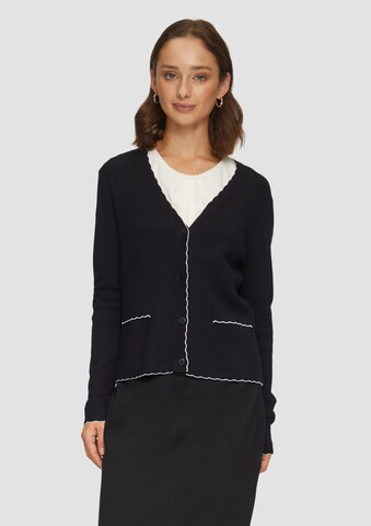 s.Oliver BLACK LABEL Knit Cardigan in Black: front