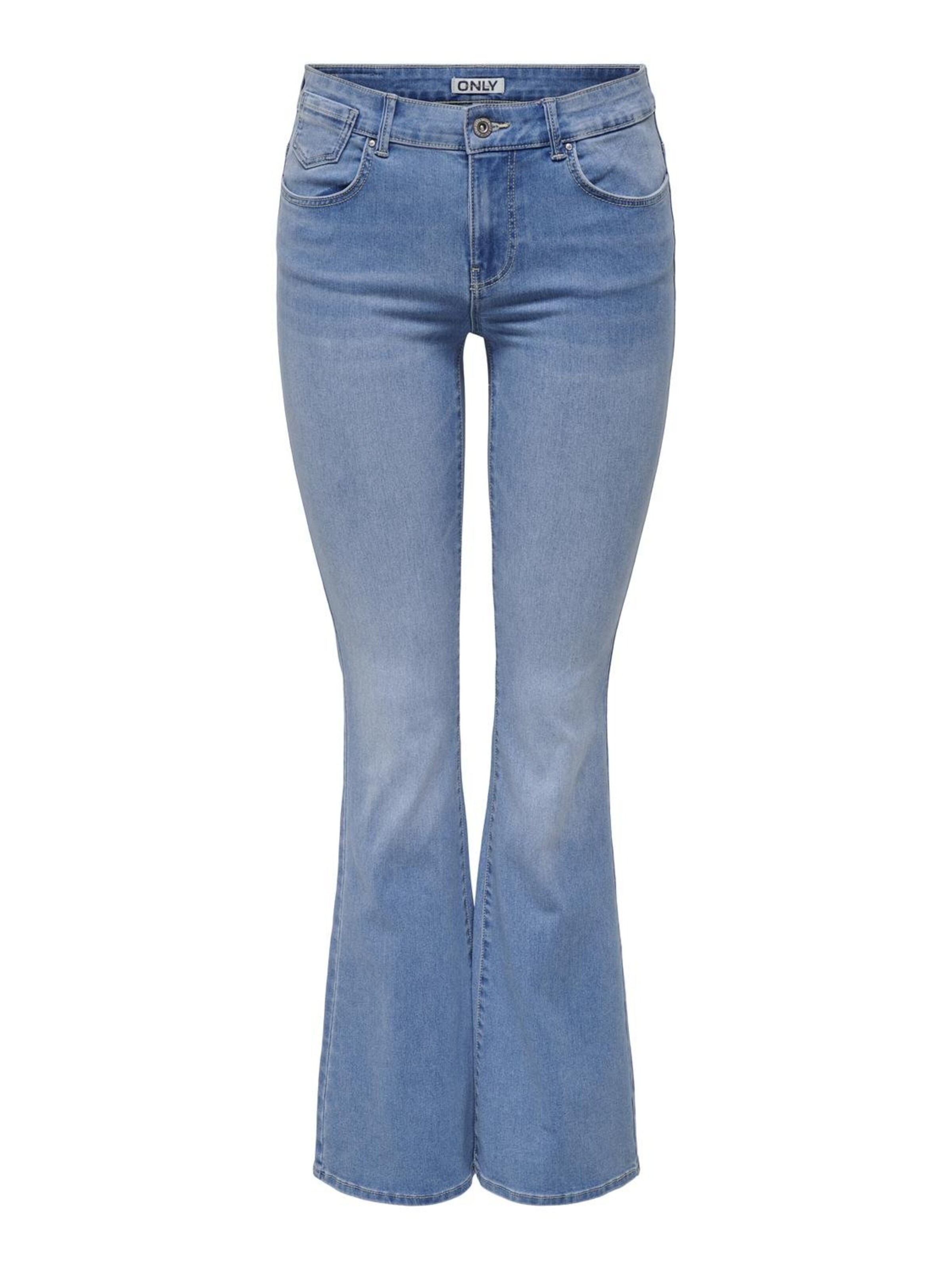 ONLY Flared Jeans Reese in Blue Denim ABOUT YOU