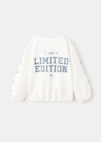 MANGO KIDS Sweatshirt 'LIMITED' in White
