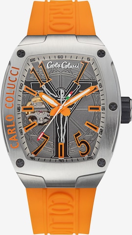Carlo Colucci Analog Watch 'Dondini' in Orange: front