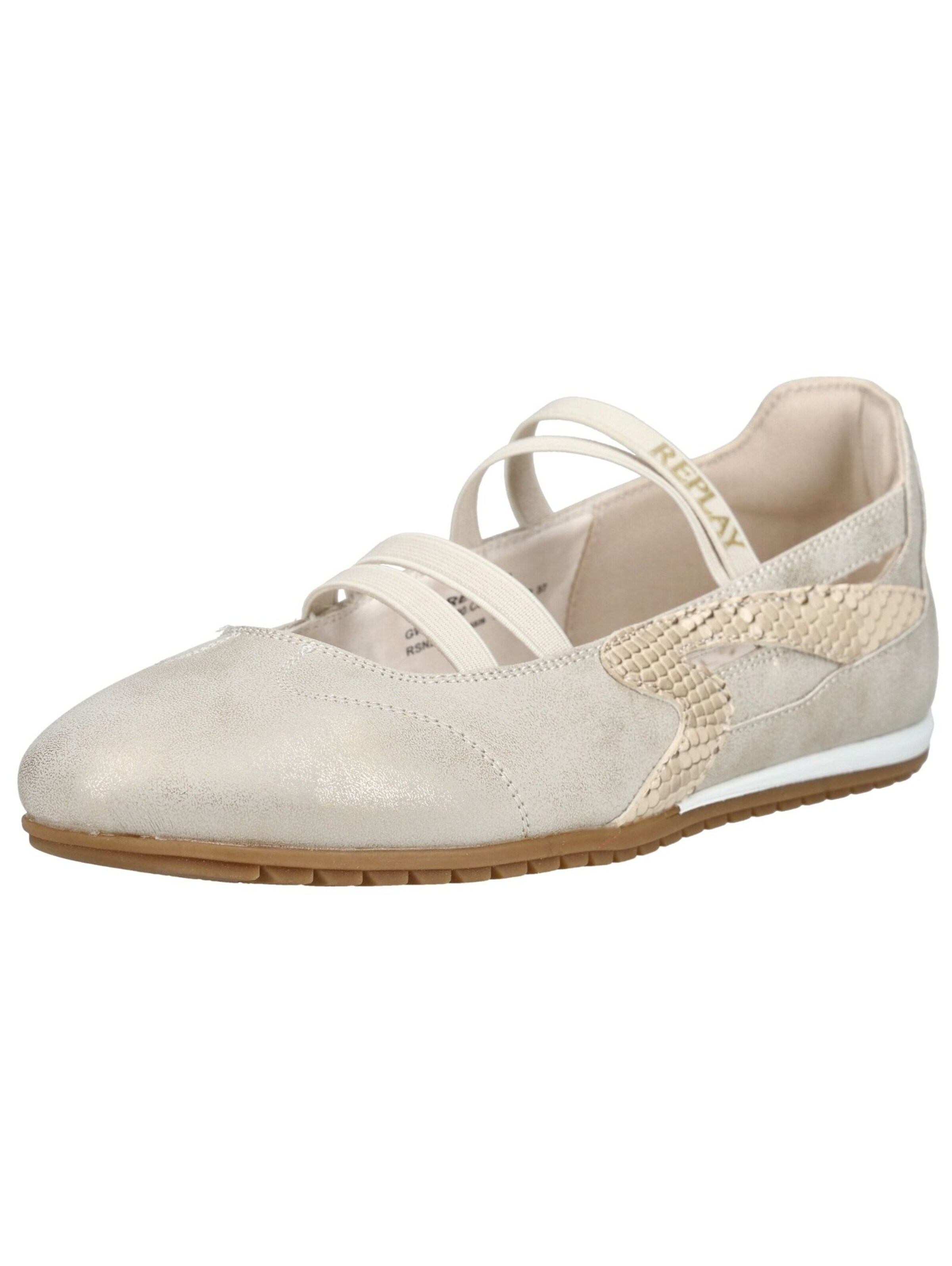 REPLAY Ballerina met riempjes in Goud: voorkant