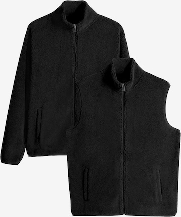 The Set Fleecetakki värissä musta: etupuoli