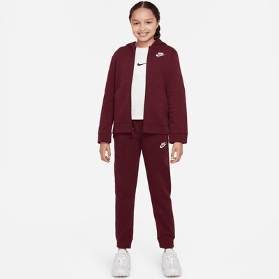 Nike Sportswear Jogginganzug in bordeaux / weiß, Produktansicht