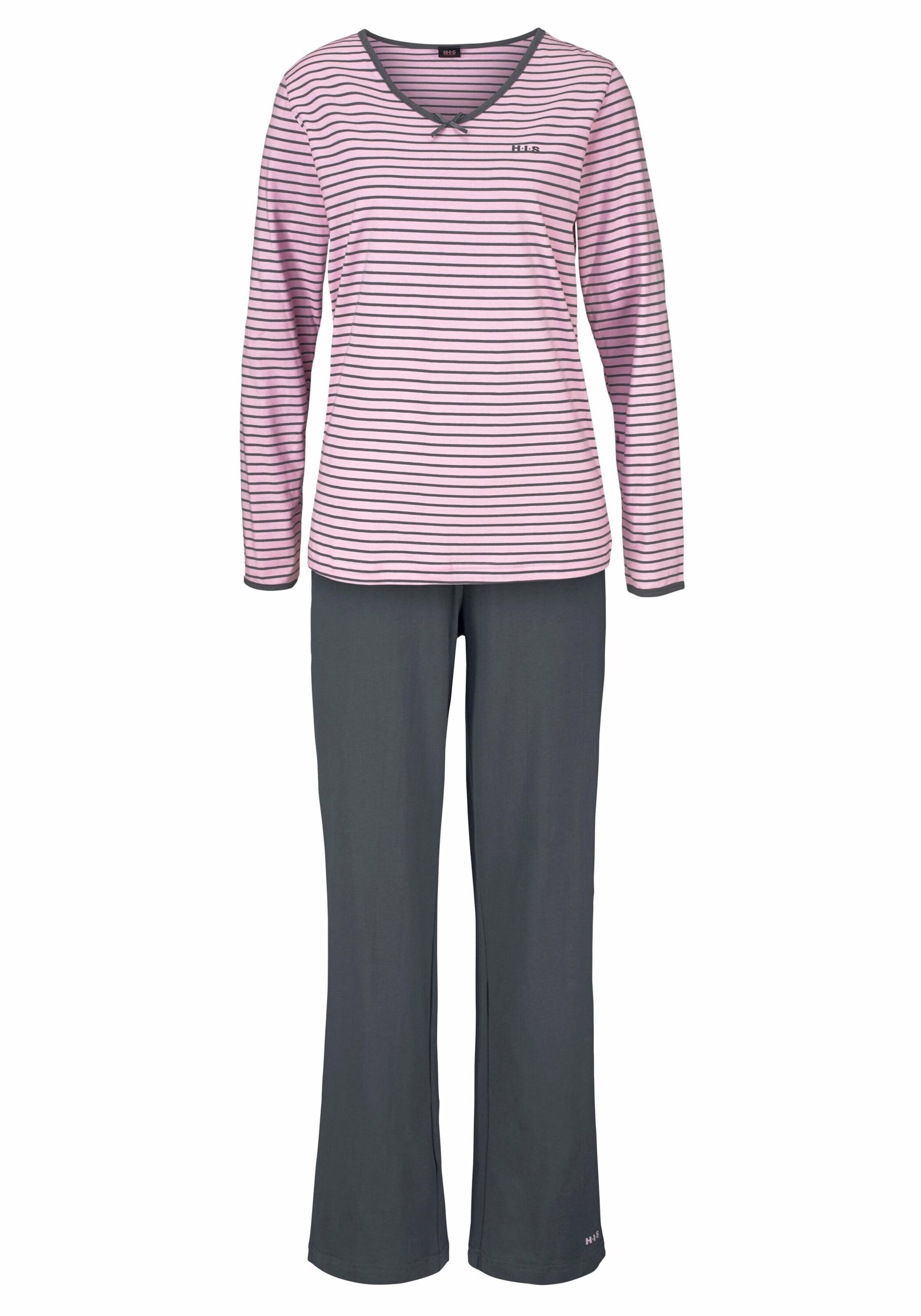 H.I.S Пижама в сиво: отпред