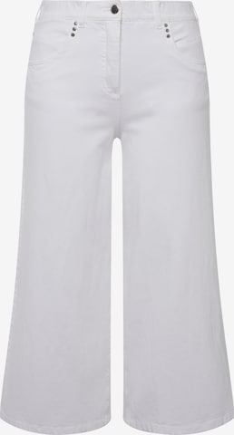 Ulla Popken Wide leg Jeans in White: front