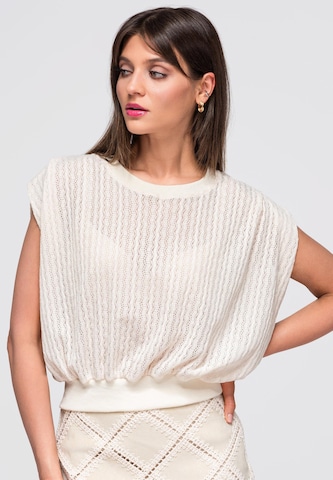 Ombre Bluse in Beige