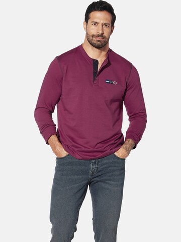 Jan Vanderstorm Sweatshirt ' Jornsen ' in Rood: voorkant