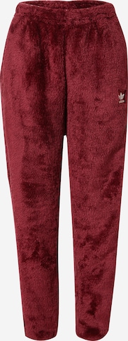 Loosefit Pantaloni 'Essentials+ Fluffy Teddy' di ADIDAS ORIGINALS in rosso: frontale