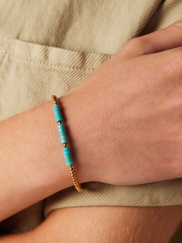 Lucardi Armband 'Naturstein' in Gold: Vorderseite