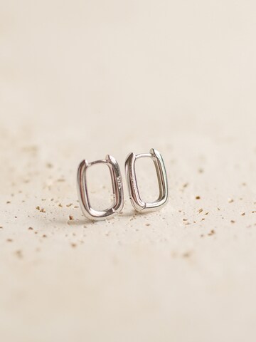 Hey Happiness Ohrringe 'Dome Hoop' in Silber