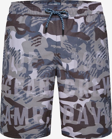 CAMP DAVID Board Shorts in Grey: front