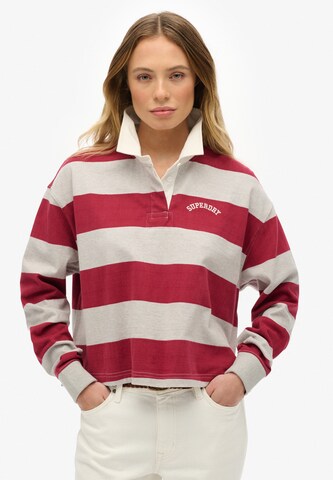 T-shirt 'Athletic Essentials' Superdry en rouge : devant