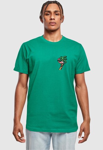 Maglietta 'Flamingo' di Mister Tee in verde: frontale