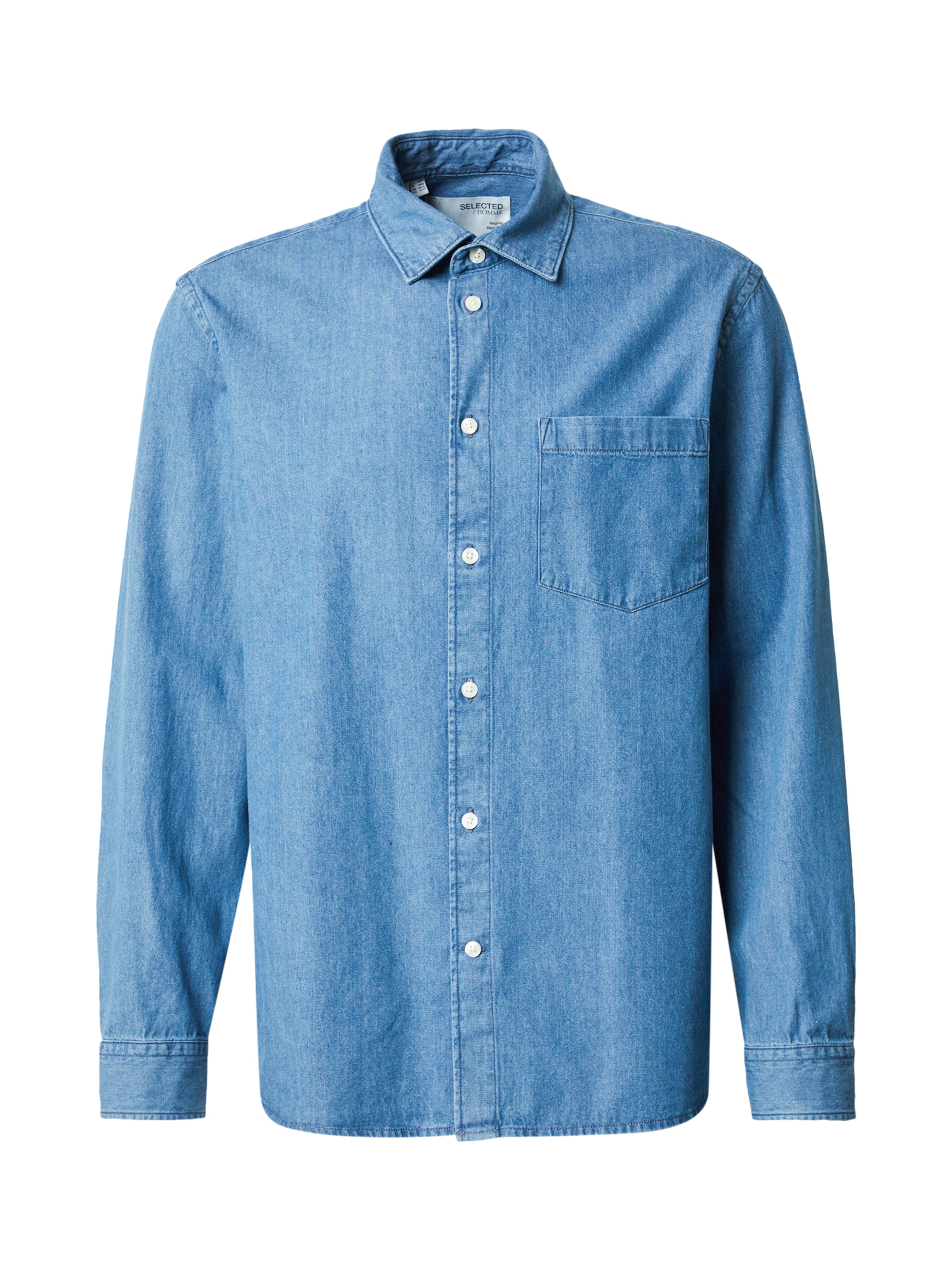 SELECTED - Ajuste regular Camisa &#x27;REGCARLO&#x27; en azul: frente