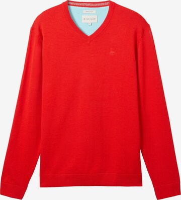 Pull-over TOM TAILOR en rouge : devant