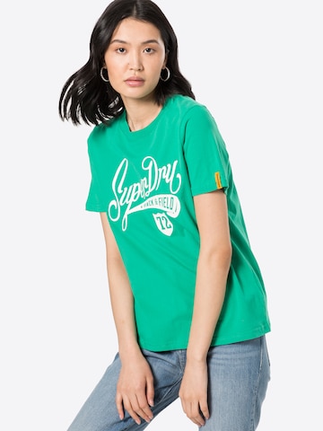 Tricou 'Cali' de la Superdry pe verde: față