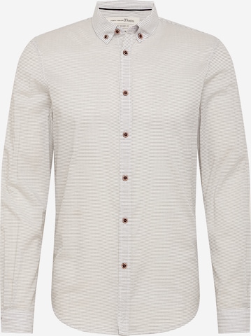 Coupe regular Chemise TOM TAILOR en blanc : devant