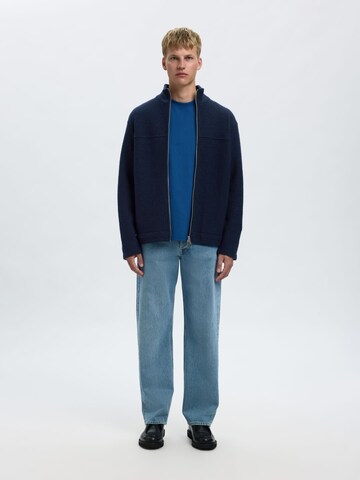 Vestes en maille SELECTED en bleu