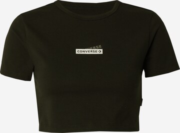 CONVERSE - Camisa 'SPRING BLOOMS' em preto: frente