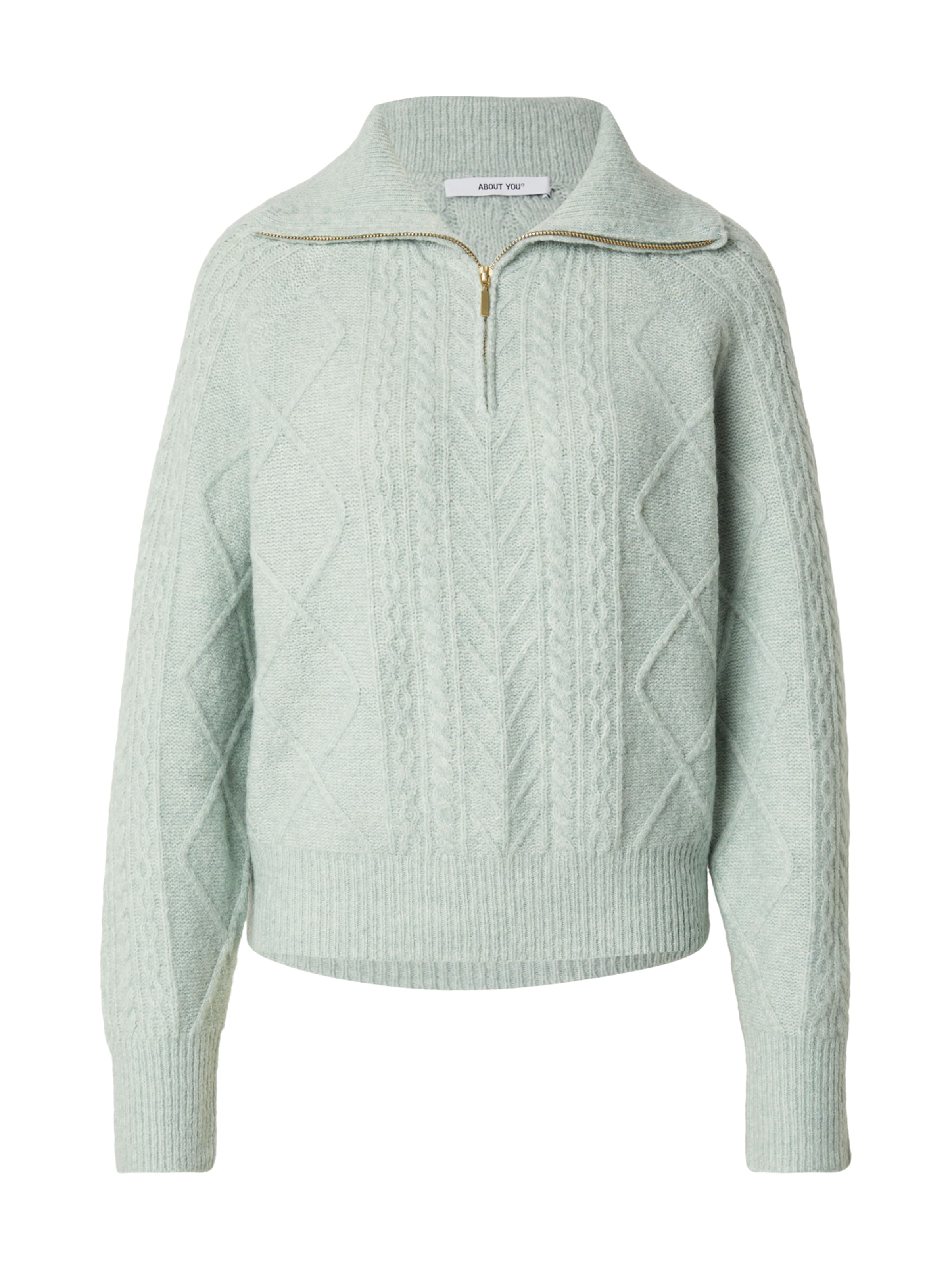 ABOUT YOU Sweater 'Elenia' in Green: front