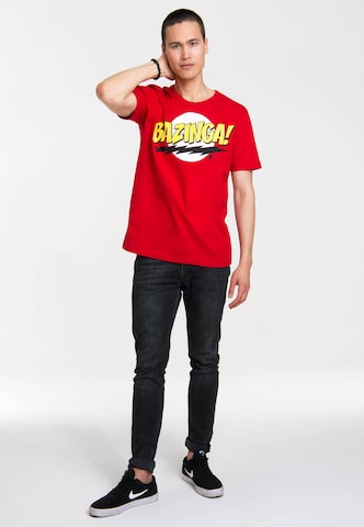 LOGOSHIRT T-Shirt "Bazinga" in Rot