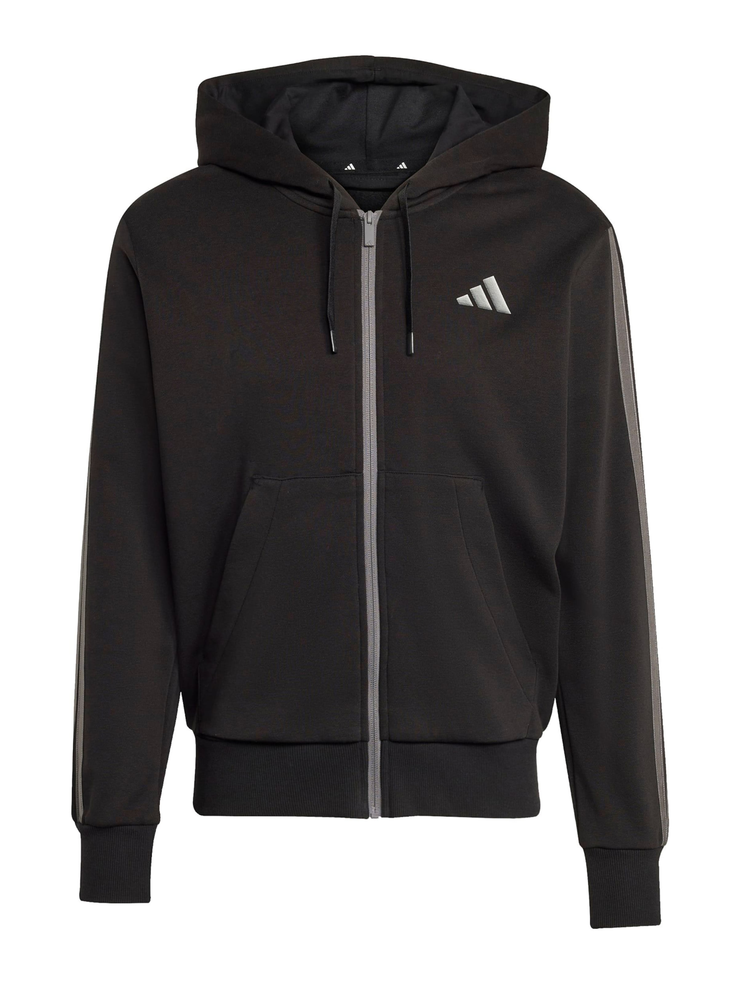 Veste de survêtement 'ESS' ADIDAS SPORTSWEAR en noir : devant