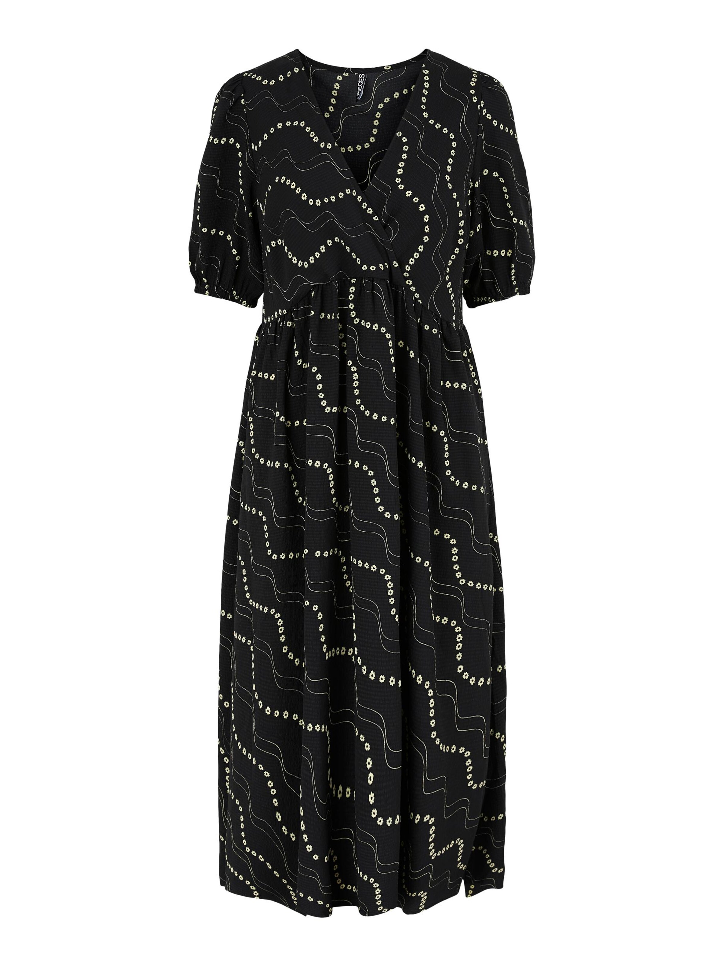 PIECES Jurk 'Haisley' in Zwart: voorkant