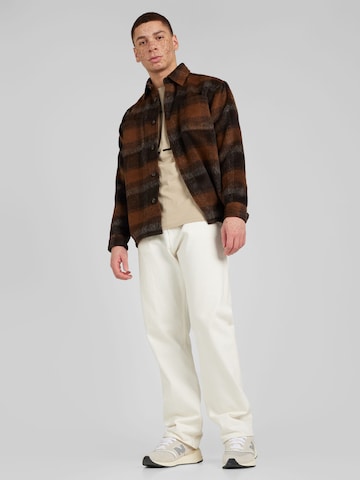 Les Deux Comfort fit Between-Season Jacket 'Jayce' in Brown