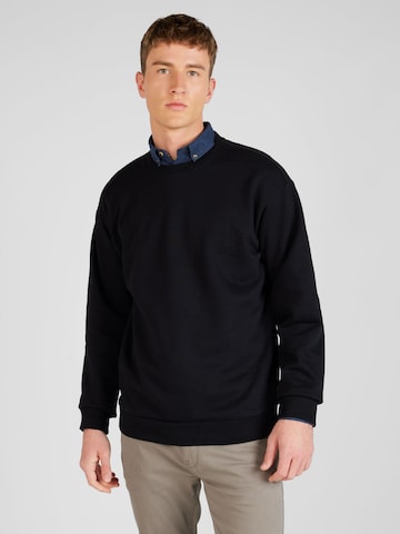 QS Sweatshirt in Zwart: voorkant