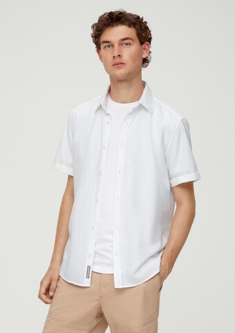 s.Oliver Regular fit Button Up Shirt in White: front