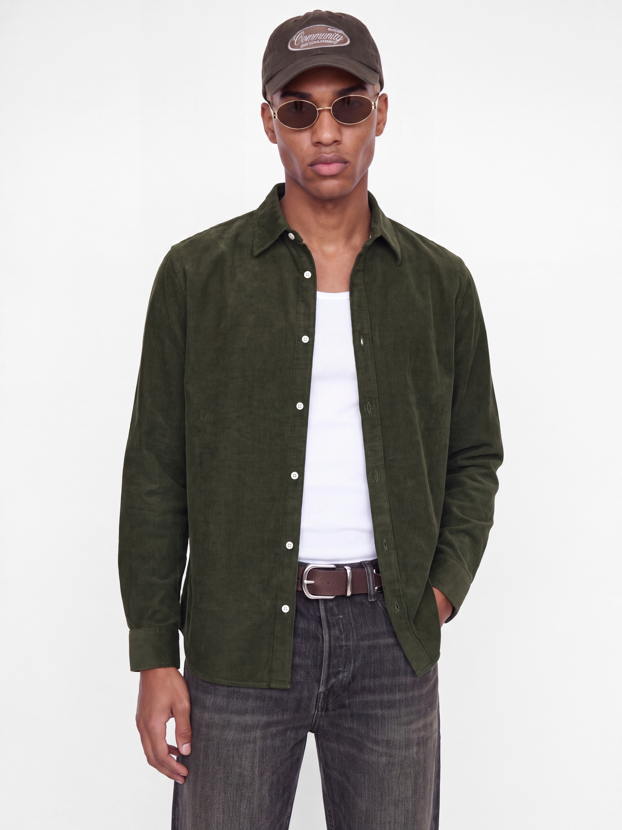 zaļš JACK & JONES Standarta piegriezums Krekls 'JJEField': no priekšpuses