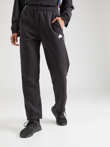 Regular Pantaloni sport 'TIRO' de la ADIDAS SPORTSWEAR pe negru: față