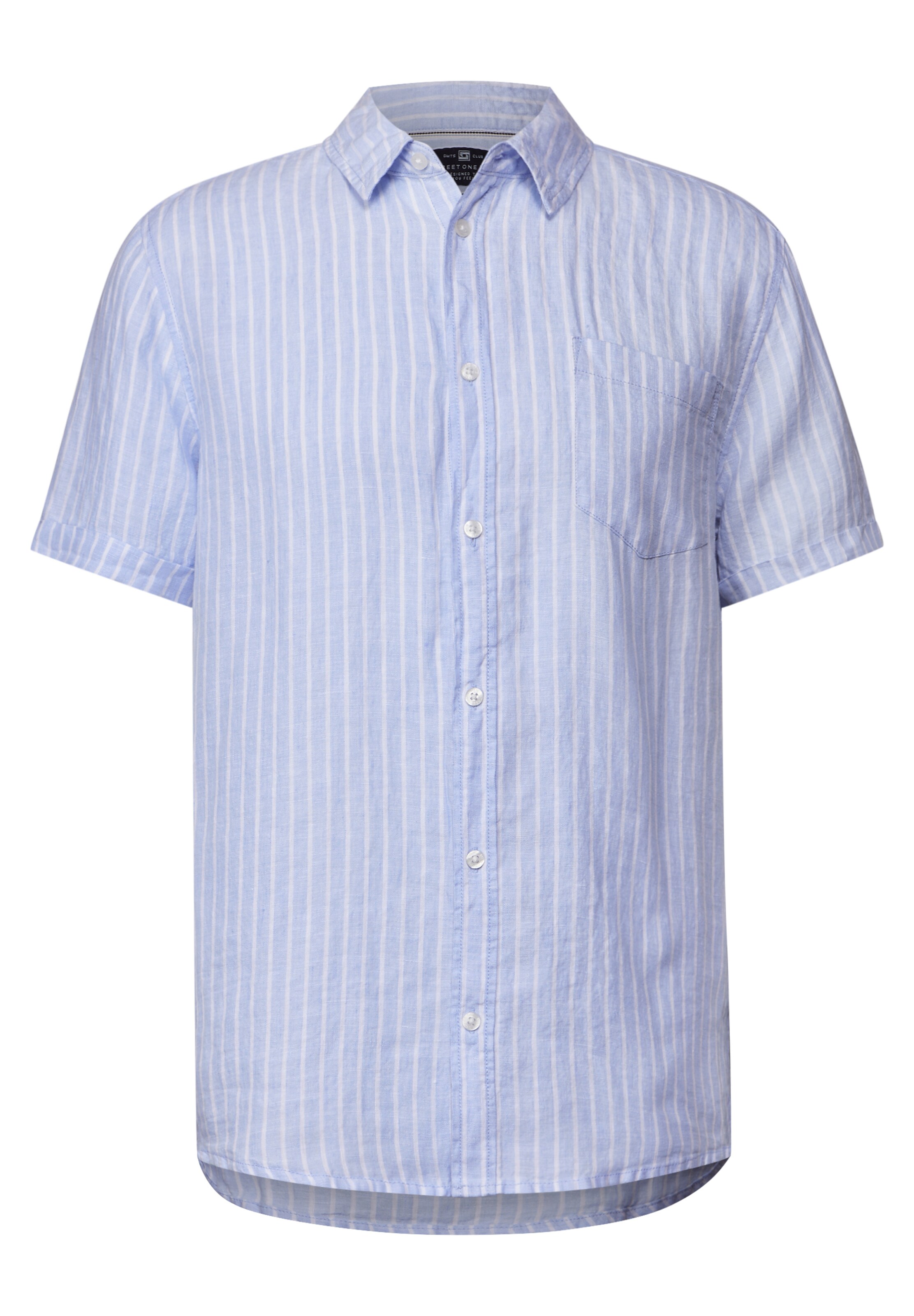 Street One MEN Regular fit Button Up Shirt in Blue: front