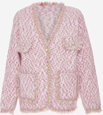 NALLY Knit Cardigan in Pink: front